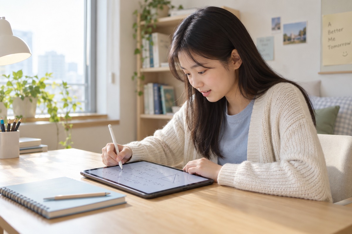 Illustration of focused tablet learning